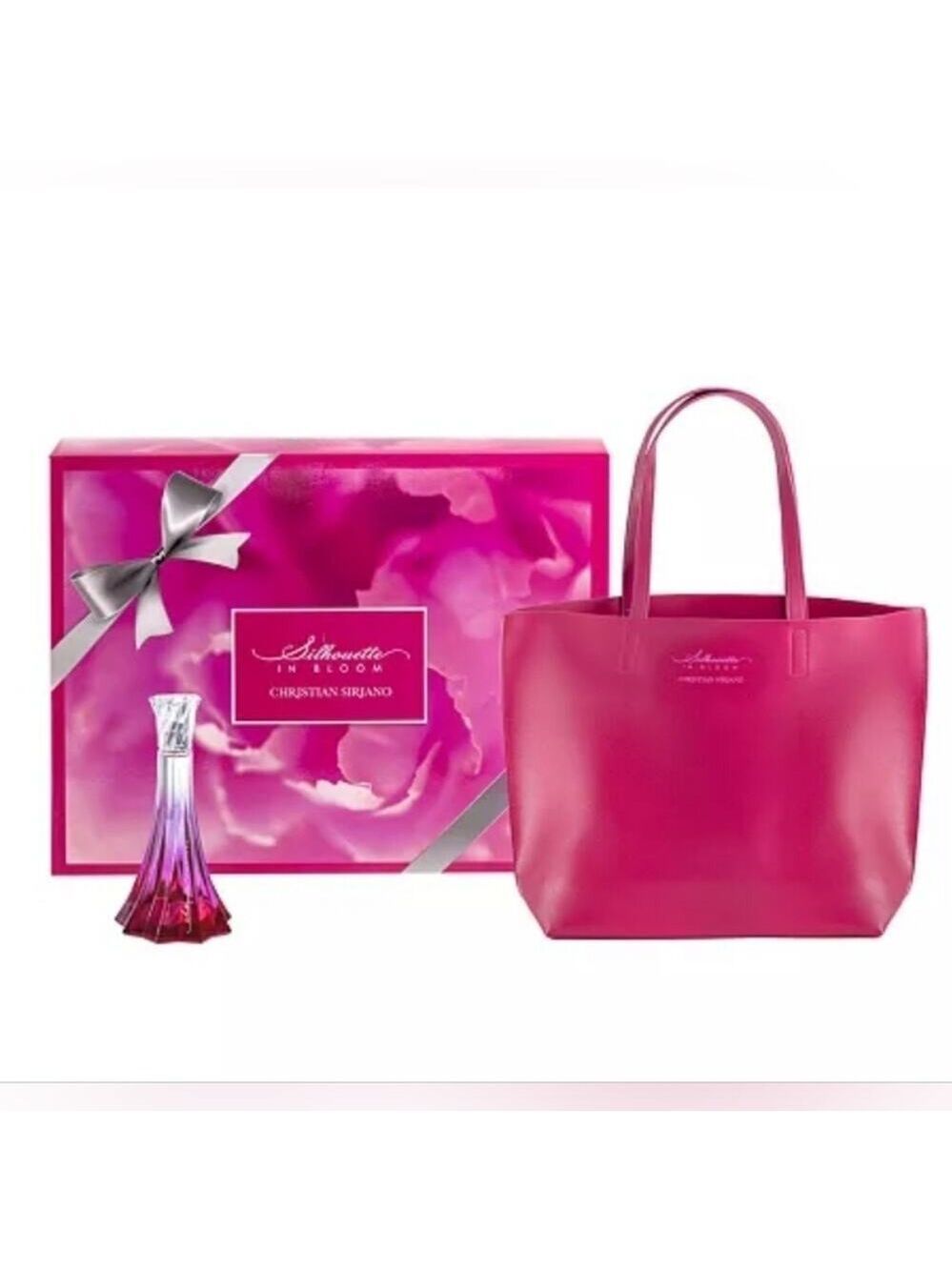 CHRISTIAN SIRIANO SILHOUETTE IN BLOOM WOMEN'S PERFUME GIFT SET WITH TOTE BAG NEW